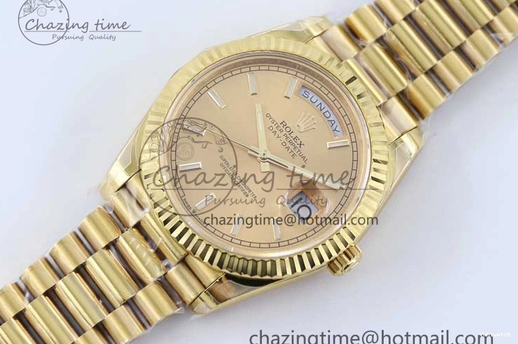 Dial YG Steel 40mm 1:1 Best TWF A2836 Crystal Date 904L YG Edition on Bracelet Day YG 0430
